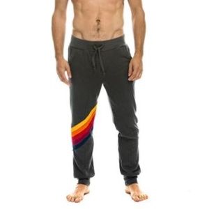 Men’s cross stripe sweatpants - vintage charcoal